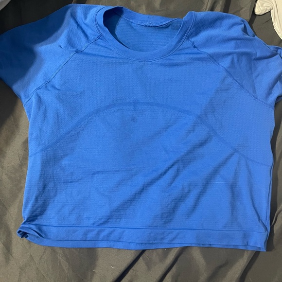 Lululemon cropped cerulean blue swiftly tech tee size - Picture 2 of 5
